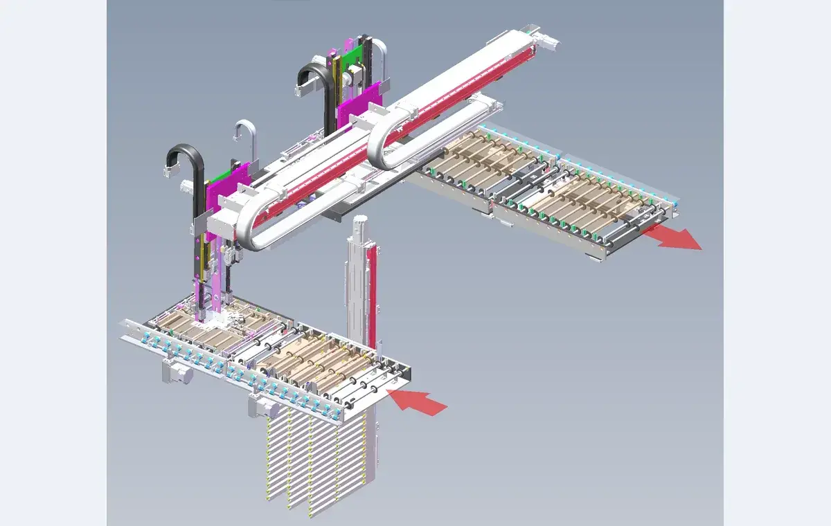移載機與附屬設備 CAD 配置圖